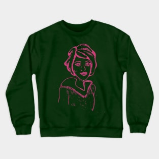 Smiling Girl in Pink Crewneck Sweatshirt